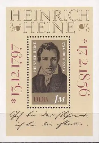 DDR 1972 Mi-Nr. Block 37 ** MNH