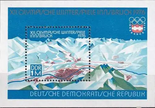 DDR 1975 Mi-Nr. Block 43 ** MNH