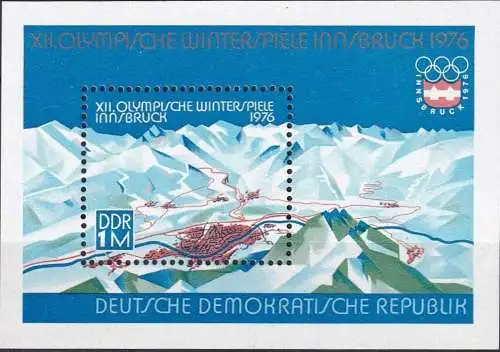DDR 1975 Mi-Nr. Block 43 ** MNH