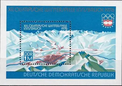 DDR 1975 Mi-Nr. Block 43 ** MNH