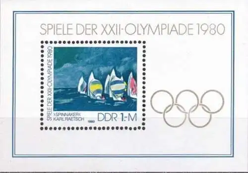 DDR 1980 Mi-Nr. Block 60 ** MNH