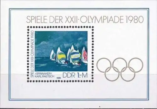 DDR 1980 Mi-Nr. Block 60 ** MNH