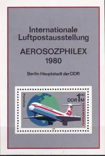 DDR 1980 Mi-Nr. Block 59 ** MNH