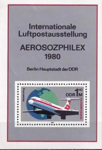 DDR 1980 Mi-Nr. Block 59 ** MNH
