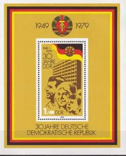 DDR 1979 Mi-Nr. Block 56 ** MNH