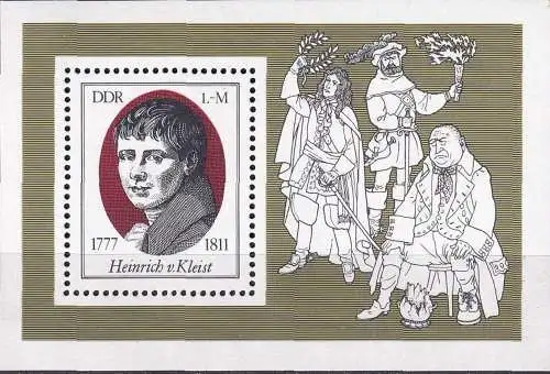 DDR 1977 Mi-Nr. Block 51 ** MNH