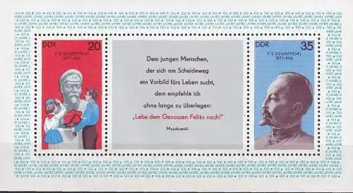 DDR 1977 Mi-Nr. Block 49 ** MNH