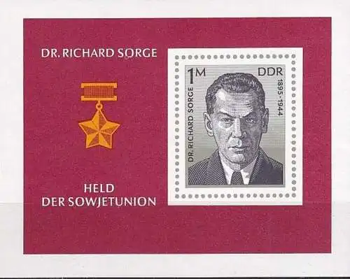 DDR 1976 Mi-Nr. Block 44 ** MNH