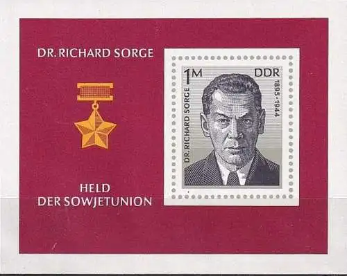 DDR 1976 Mi-Nr. Block 44 ** MNH