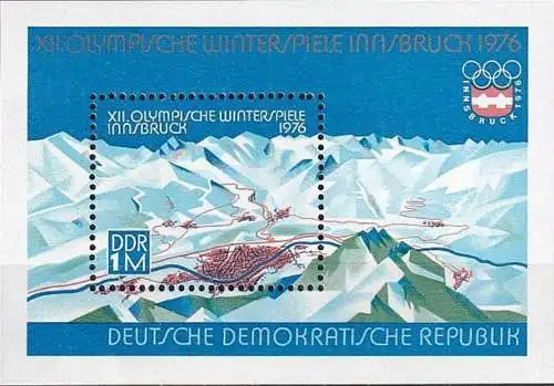 DDR 1975 Mi-Nr. Block 43 ** MNH