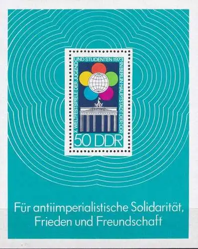 DDR 1973 Mi-Nr. Block 38 ** MNH
