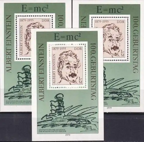 DDR 1979 Mi-Nr. Block 54 3 Stück ** MNH