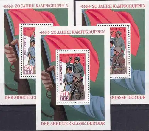 DDR 1973 Mi-Nr. Block 39 3 Stück ** MNH