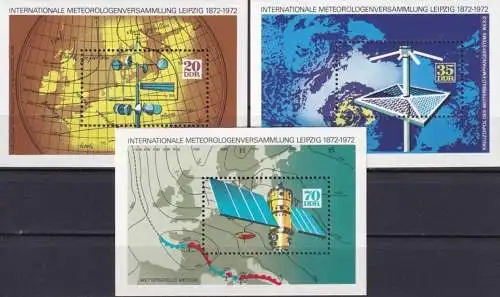 DDR 1972 Mi-Nr. Block 34-36 ** MNH