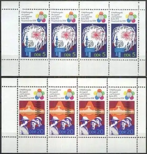 DDR 1973 Mi-Nr. HBL 16/17 ** MNH