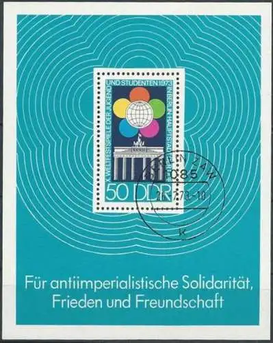 DDR 1973 Mi-Nr. Block 38 o used - aus Abo