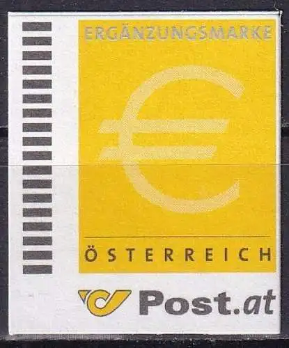 ÖSTERREICH 2002 Mi-Nr. Ergänzungsmarke 2 ** MNH