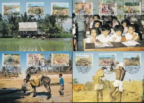 UNO NEW YORK - WIEN - GENF 1986 Trio-Maximumkarten MK/MC Entwicklungsarbeit