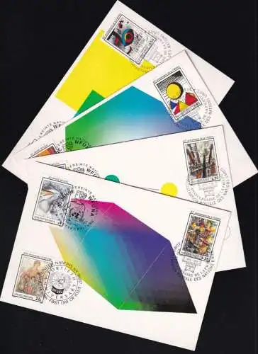 UNO NEW YORK - WIEN - GENF 1986 Trio-Maximumkarten MK/MC WFUNA