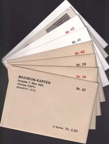 LIECHTENSTEIN 1983 Mi-Nr. 816-836 MK/MC 37-44 kompletter Jahrgang 1983