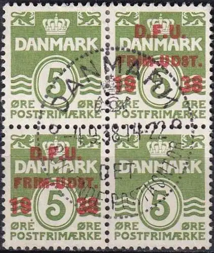 DÄNEMARK 1938 Mi-Nr. 243 o used Viererblock