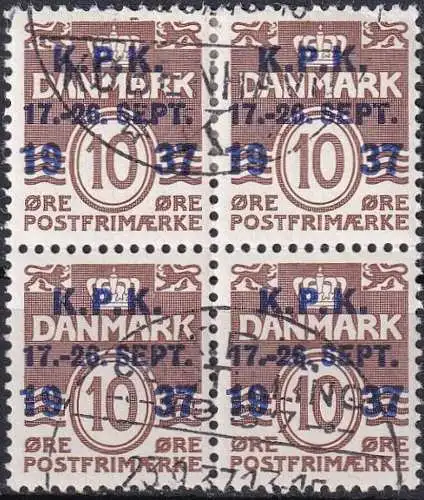 DÄNEMARK 1937 Mi-Nr. 241 o used Viererblock