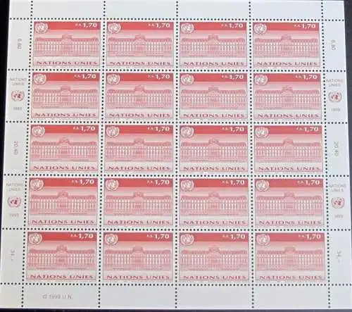 UNO GENF 1999 Mi-Nr. 360 Kleinbogen ** MNH
