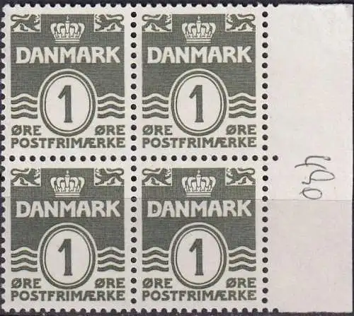 DÄNEMARK 1969 Mi-Nr. 490 ** MNH Viererblock