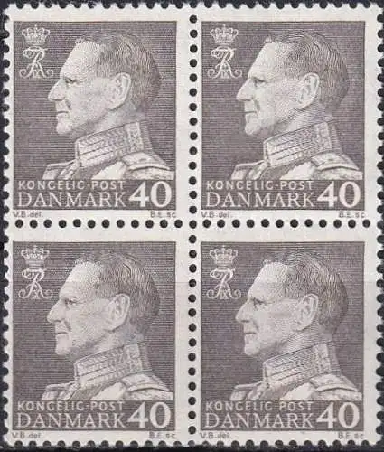 DÄNEMARK 1961 Mi-Nr. 393 ** MNH Viererblock