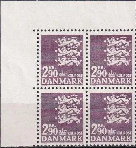 DÄNEMARK 1967 Mi-Nr. 463 ** MNH Eckrand-Viererblock