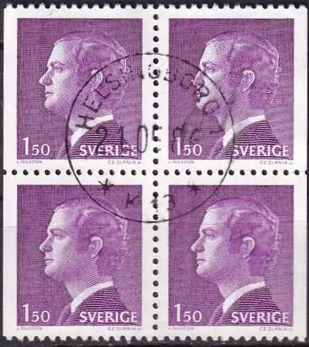 SCHWEDEN 1980 Mi-Nr. 1113 DD o used Viererblock - aus Abo