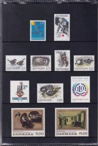 DÄNEMARK 1994 Mi-Nr. 1070-1093 Jahresmappe - year set ** MNH