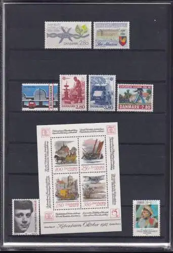 DÄNEMARK 1986 Mi-Nr. 853-887 Jahresmappe - year set ** MNH