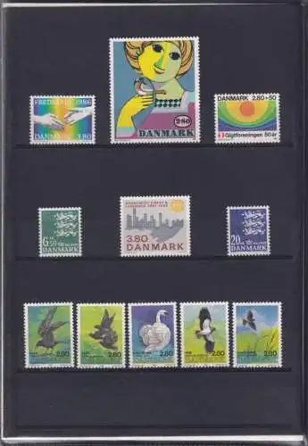 DÄNEMARK 1986 Mi-Nr. 853-887 Jahresmappe - year set ** MNH