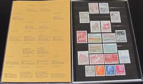 DÄNEMARK 1978 Mi-Nr. 655-674 Jahresmappe - year set ** MNH