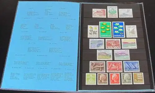 DÄNEMARK 1977 Mi-Nr. 635-654 Jahresmappe - year set ** MNH