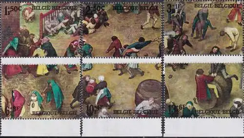 BELGIEN 1967 Mi-Nr. 1494/99 ** MNH