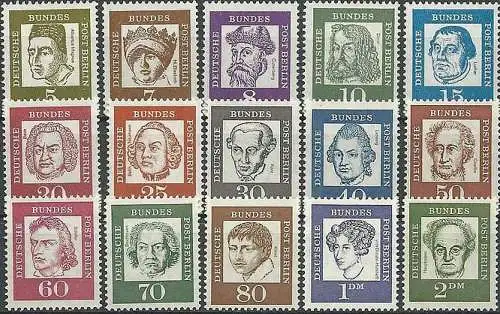 BERLIN 1961 Mi-Nr. 199/13 ** MNH