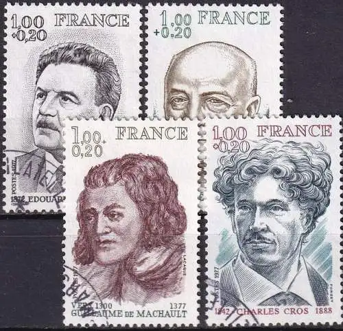 FRANKREICH 1977 Mi-Nr. 2049 2050 2053 2056 o used