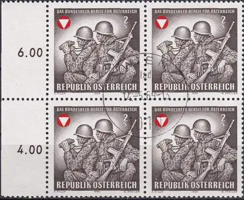 ÖSTERREICH 1969 Mi-Nr. 1293 Viererblock o used - aus Abo