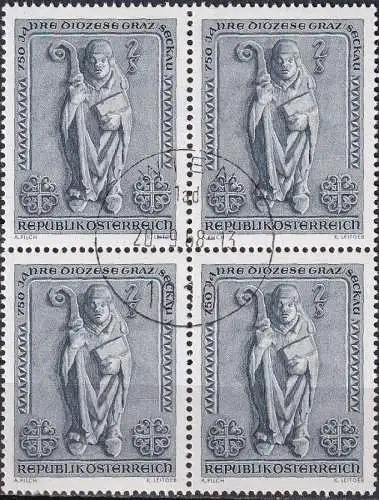 ÖSTERREICH 1968 Mi-Nr. 1270 Viererblock o used - aus Abo