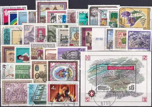 ÖSTERREICH 1986 Mi-Nr. 1836-1872 o used kompletter Jahrgang/complete year
