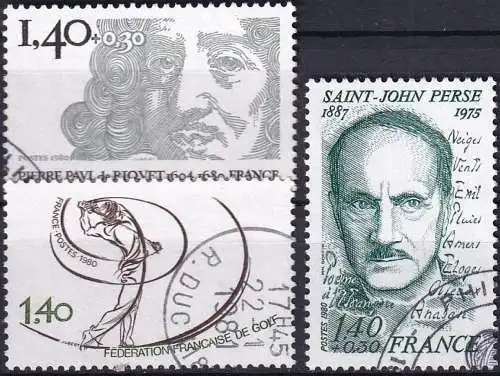 FRANKREICH 1980 Mi-Nr. 2223 2224 2225 o used