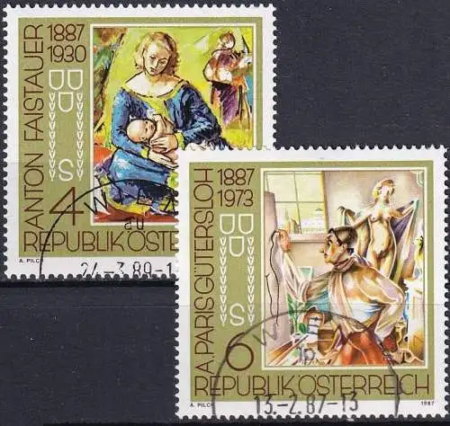 ÖSTERREICH 1987 Mi-Nr. 1874/75 o used - aus Abo