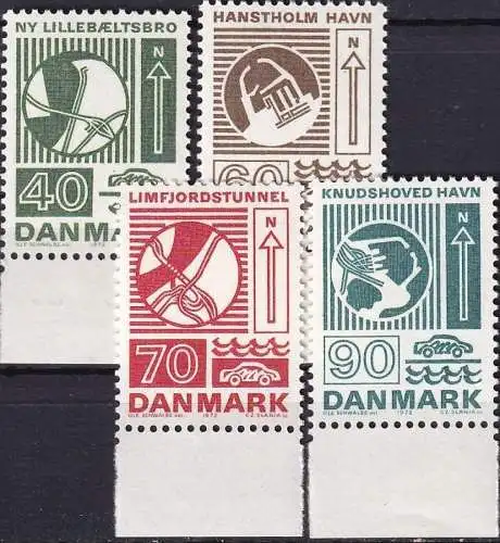 DÄNEMARK 1972 Mi-Nr. 532/35 ** MNH