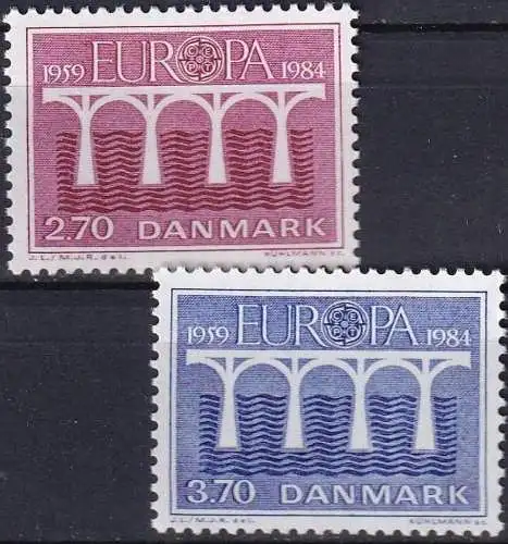 DÄNEMARK 1984 Mi-Nr. 806/07 ** MNH