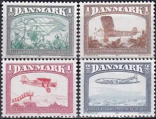 DÄNEMARK 1981 Mi-Nr. 740/43 ** MNH