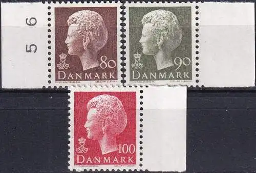 DÄNEMARK 1976 Mi-Nr. 622/24 y  ** MNH