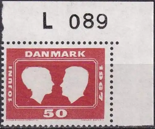 DÄNEMARK 1967 Mi-Nr. 455 ** MNH Eckrand