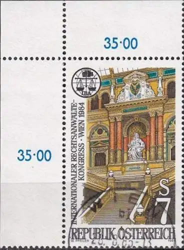 ÖSTERREICH 1984 Mi-Nr. 1789 Eckrand o used - aus Abo